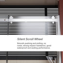 Frameless Shower Door Single Sliding, Adjustable Zinc Roller Rail - Chrome by HouseOfZazla