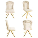 Upholstered Swivel Dining Chairs (Set of 2)