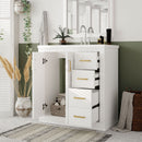 Bathroom Vanity With Sink, Storage Cabinet, Freestanding Set With 3 Drawers & Soft Closing Doors by HouseOfZazla