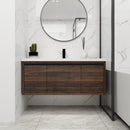 Floating Bathroom Vanity with Resin Sink and Soft-Close Doors