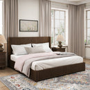 Platform Bed Frame With Headboard, Floor Standing Design by HouseOfZazla