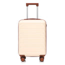 14'/20' 2-Piece Beige ABS Spinner Wheel Luggage Set