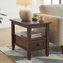 Warm Shaker - Narrow Side Table - Brown