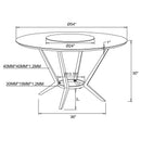 Anchor - 5 Piece Round Dining Table Set With Swivel Chairs - Gloss White