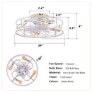 20" Caged Ceiling Fan with Lights and Remote Control by HouseOfZazla
