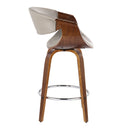 Symphony - Mid Century Modern Fixed Height Counter Stool & Swivel With Round Footrest (Set of 2) by HouseOfZazla