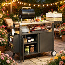 Convenient Kitchen Island, Movable Grill Cart Table, Oven Table, Versatile Bar Cart by HouseOfZazla
