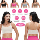 Women Strap Sport Bras Padded StrappyÊCrop Square Neck Low Impact Bras SexyÊFitnessÊTank Tops with Removable Pads Flat Straps for Gym Yoga Workout Run