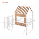 Loft Bed With Roof, Window, Guardrail, Ladder by HouseOfZazla