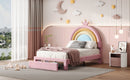 Upholstered Rainbow Design Bed, Princess Platform Bed With Storage Drawer by Unique Piece Furniture