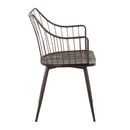 Winston - Farmhouse Style / Dining Chair - Brown / Dark Walnut by HouseOfZazla