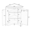 Triangle Bathroom Storage Cabinet With Adjustable Shelves, Freestanding Floor Cabinet For Home Kitchen by Unique Piece Furniture