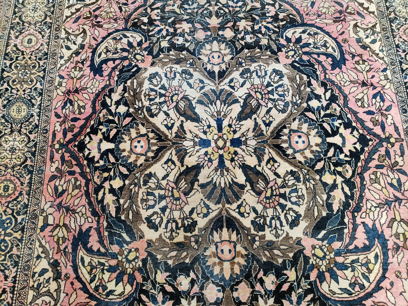 Antique Persian Farahan Rug, 4'1" x 6' 5"