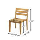 Outdoor Dining Side Chair (Set of 2) - Teak Finish by HouseOfZazla