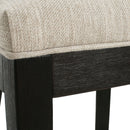 Farmhouse Style Fabric Upholstered Side Dining Chair Set
