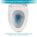 Modern Ceramic 1 Piece Toilet With Dual Flush And Soft Closing Seat - White by HouseOfZazla
