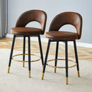 Upholstered Rotatable Bar Chair With Metal Legs For Dining Room by HouseOfZazla
