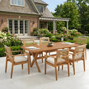 7 Pieces Acacia Wood Outdoor Dining Set by HouseOfZazla