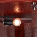 6 Shelf Lighted Corner Curio Cabinet with Adjustable Tempered Glass Shelves and Mirror Back, Cherry