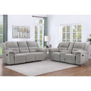 Sebring - 2 Piece Upholstered Reclining Sofa Set With Manual Recline - Gray by HouseOfZazla