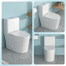 1 Piece Toilet For Bathroom, Soft Closing Seat, Dual Flush 1.1 / 1.6 Gpf - White by HouseOfZazla