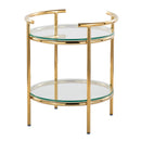Rhonda - Contemporary / Glam Side Table - Gold / Clear by HouseOfZazla