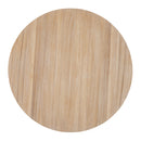 5-Piece Dining Table Set, 44" Round Dining Table with Curved Bench & Side Chairs for 4-5 People for Dining Room and Kitchen (Natural Wood Wash)