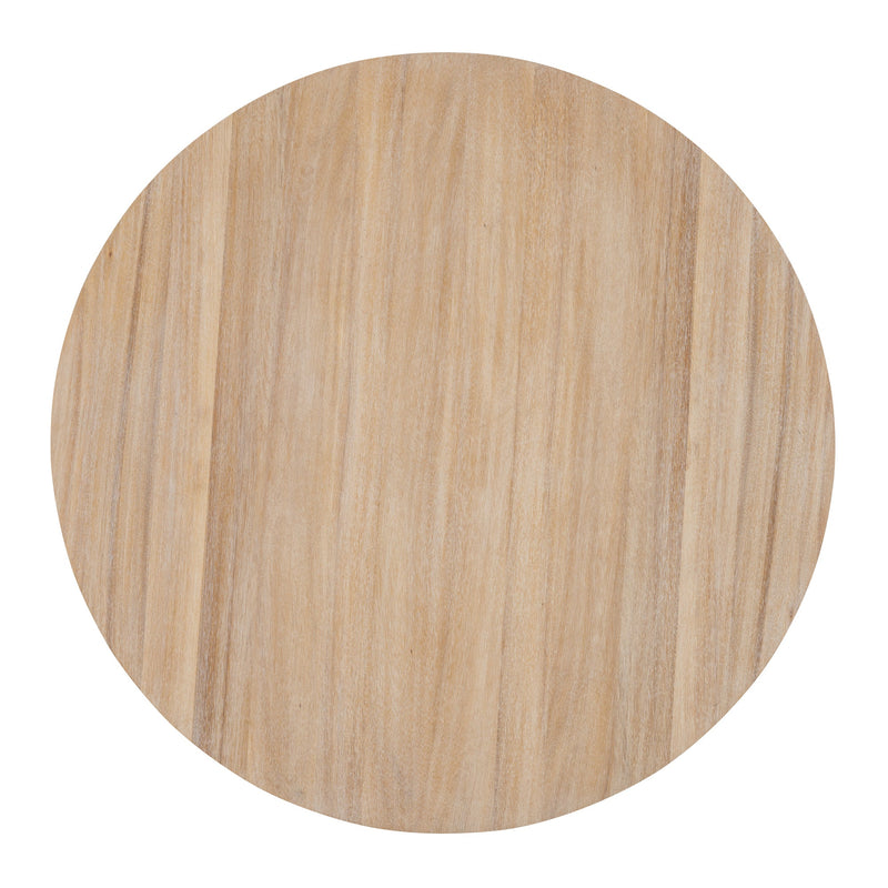 5-Piece Dining Table Set, 44" Round Dining Table with Curved Bench & Side Chairs for 4-5 People for Dining Room and Kitchen (Natural Wood Wash)