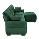 Three-Seater Sofa Set With Ottoman And Pillows