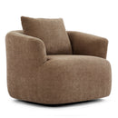 360° Swivel Barrel Sofa Chair With Throw Pillow, Upholstered Accent Chair by HouseOfZazla
