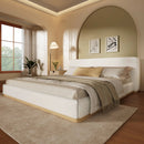 Elegant Upholstered Bed With Solid Wood Frame, King by HouseOfZazla