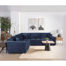 Azure - 5 Piece Upholstered Modular Sectional Sofa - Blue by HouseOfZazla