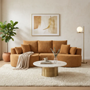 106 in. 2 - Piece Fabric Cloud Curved Sectional Boucle Sofa, CHAISE LOUNGE, NOMAD by HouseOfZazla