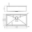 33" Undermount Kitchen Sink Single Bowl Stainless Steel Ledge Workstation In Brushed Nickel, 16 Gauge 304 Stainless Steel, 33 X 19 X 9 Inch by HouseOfZazla