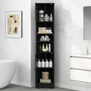 Multi-Functional Corner Cabinet Tall Bathroom Storage Cabinet with Two Doors and Adjustable Shelves, Open Shelf by HouseOfZazla