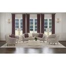 Saanich - Upholstered Curved With Plump Accent Pillows - Beige