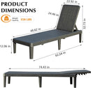 Pool Lounge Chairs Set of 2 with 6-Position Adjustable Backrest by HouseOfZazla