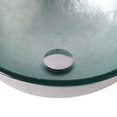 Artistic Tempered Glass Vessel Sink With Pop Up Drain