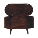 Solid Wood Light Rounded Lid-up Blanket Box