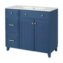 Bathroom Vanity With Sink, Soft Close Doors, Adjustable Shelves by HouseOfZazla
