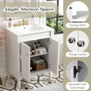 Bathroom Vanity With Top Sink, 2 Tier Storage Cabinet by Unique Piece Furniture