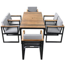7 Pieces Outdoor Dining Set Patio Dining Table And Chair Set With And Removable Cushions For Patio by HouseOfZazla