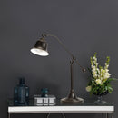 Edmond - Bell Down Table Lamp With Shade - Brown by HouseOfZazla