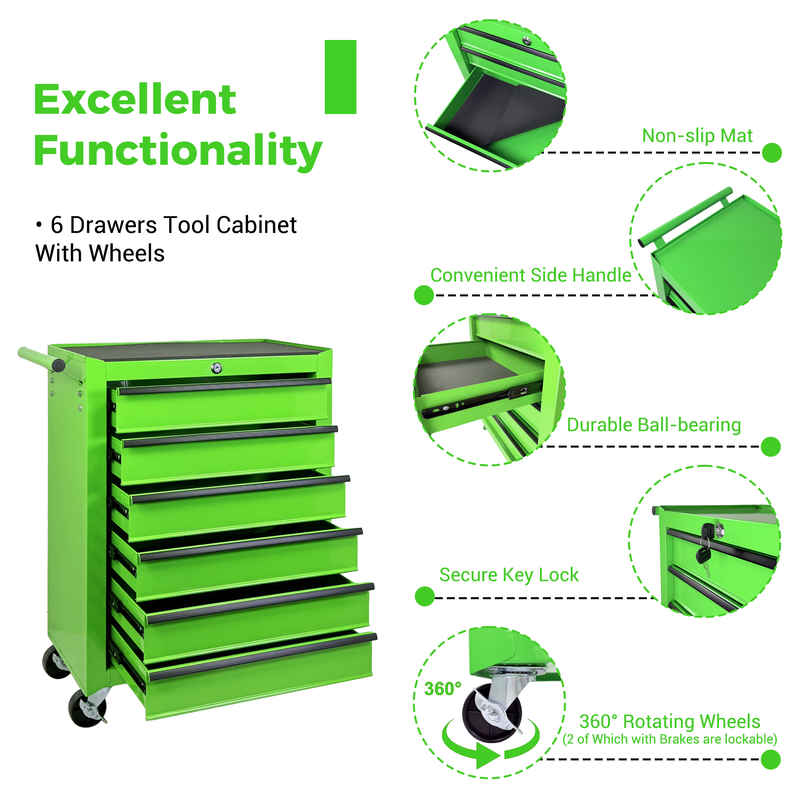 Rolling Metal Tool Chest with 6 Drawers, photo 8 of 10