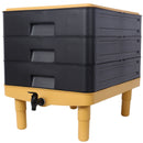 Durable 3 Tray Worm Farm Kit For Efficient Vermicomposting, 65L Capacity - Yellow / Black by HouseOfZazla