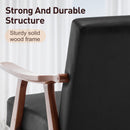 Mid Century Modern Accent Chair With Solid Wood Frame And Extra Thick Backrest by Unique Piece Furniture