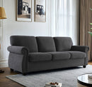 Soft Sofa, Upholstered 3 Seater Couch With High Density Foam, Loose Back Cushions And Turned Legs by Unique Piece Furniture