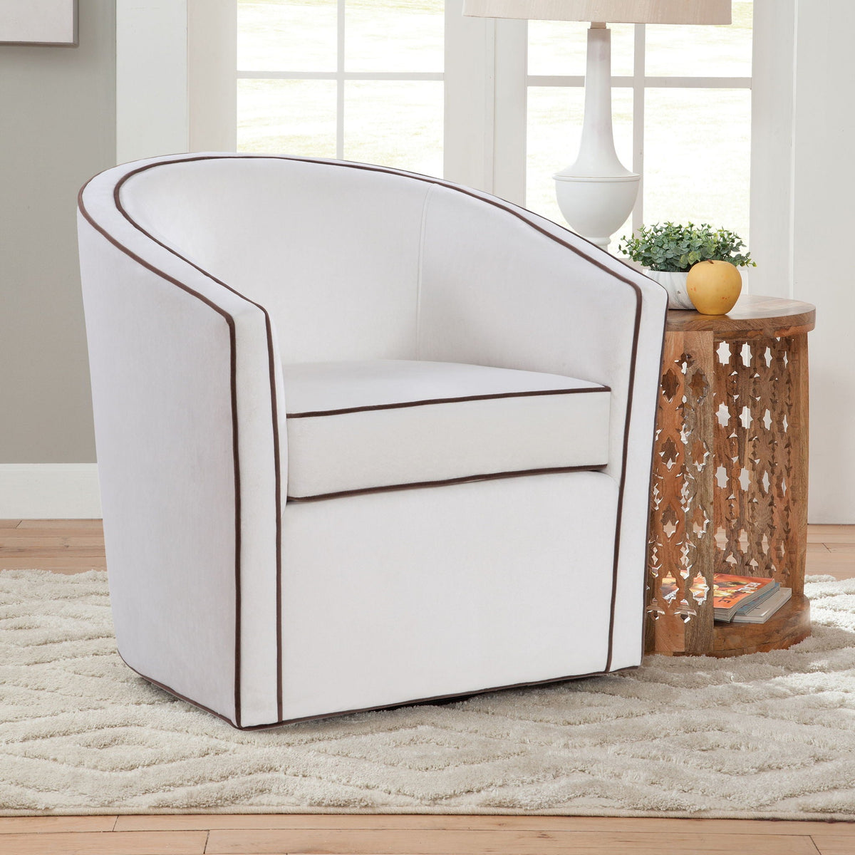 Kendall - Swivel Chair With Barrel Back Design, photo 10 of 18