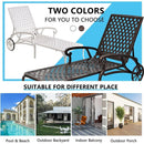 Aluminium Cast lounge chair 2pcs brown