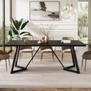 Rectangular Dining Table For 6 - 8 People - Black by HouseOfZazla